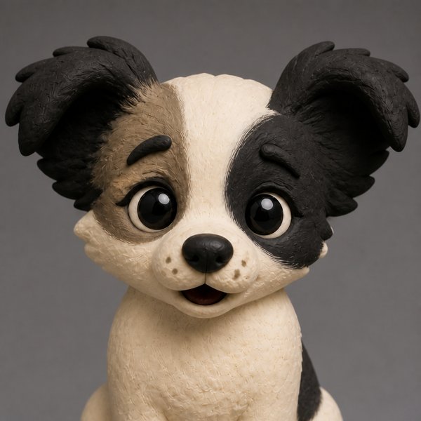 A clay puppy